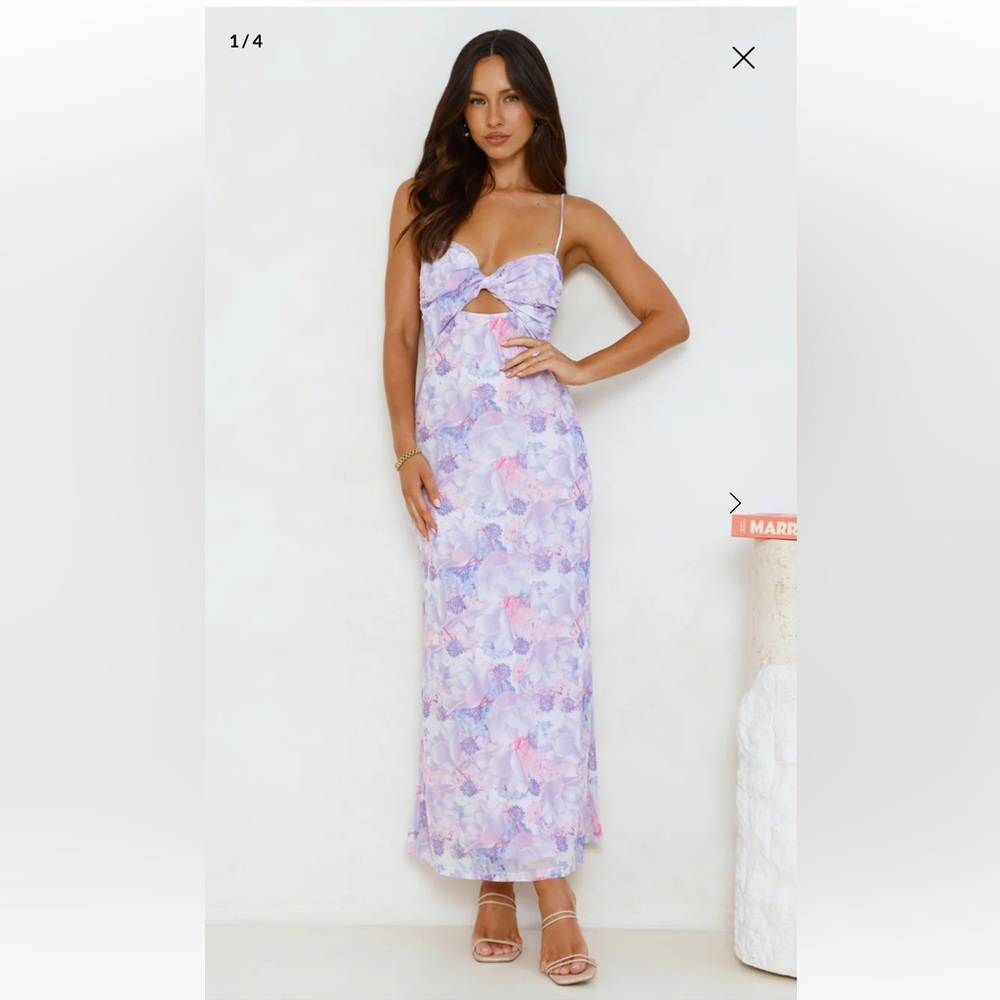 LAVENDER TIDES MESH MAXI DRESS LILAC- Hello Molly